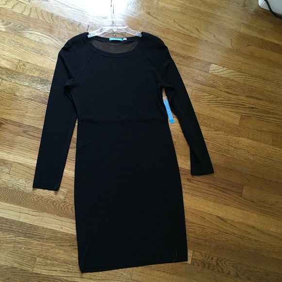 Alice and Olivia black crepe fitted dress - Picture 1 of 7
